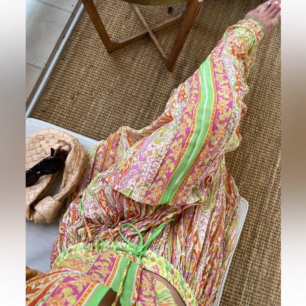 Zara Multicolor Off-Shoulder Top - Picture 5 of 10